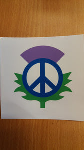 Scottish Peace  thistle car/window sticker