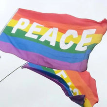 Load image into Gallery viewer, Rainbow &#39;Peace&#39; Flag
