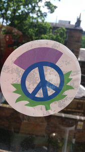 Scottish Peace  thistle car/window sticker