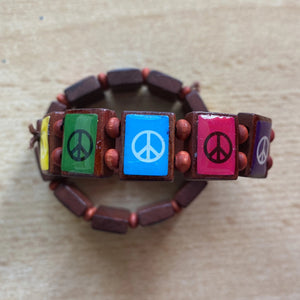 Peace Wooden Bracelets